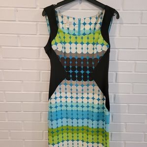 Retro vintage Dress size 4 groovy polyester spandex women's